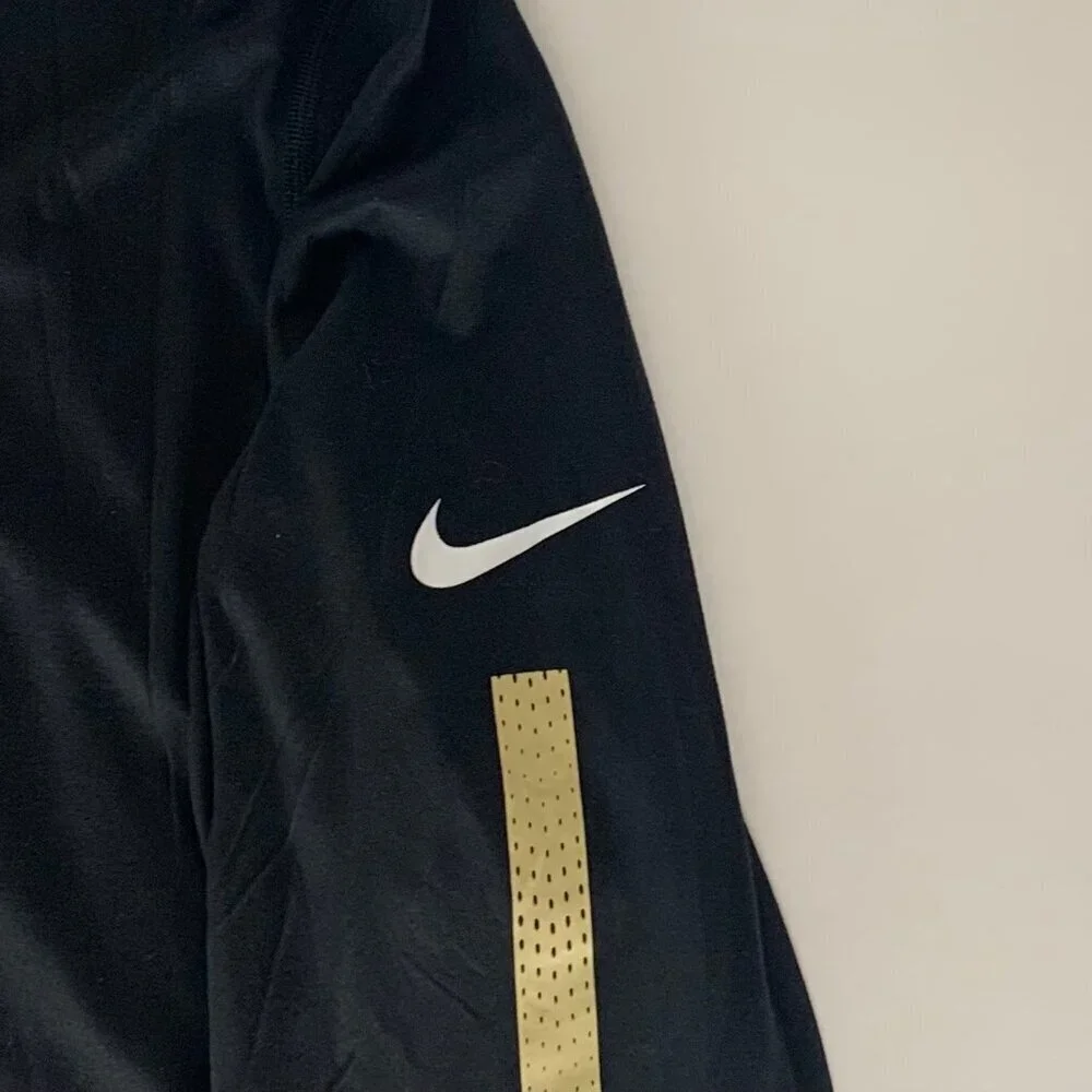 New Orleans Saints NFL Black Nike Dri Fit Short Sleeve Athletic Crewneck Shirt
